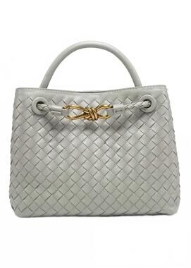NEW LITTLE TRENDY women's emily woven tote in gray